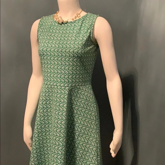 Talbots Green & White Sunglasses Print Dress Small - Picture 4 of 7